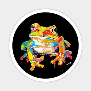 Frog Colorful Art Design for Animals Love Magnet